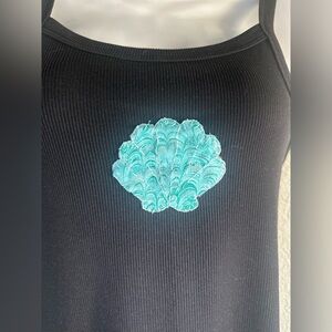 Hand sewn sea shell tank top